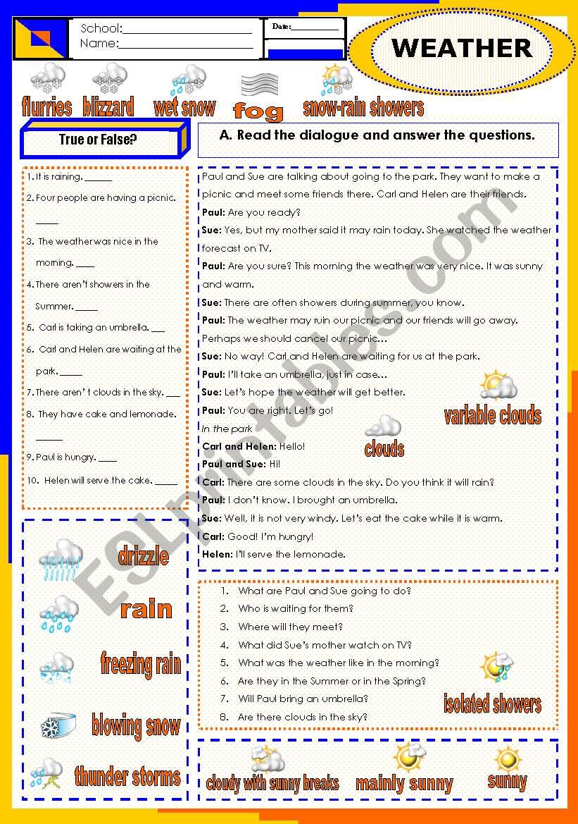 weather-dialogue  (27.01.12) worksheet