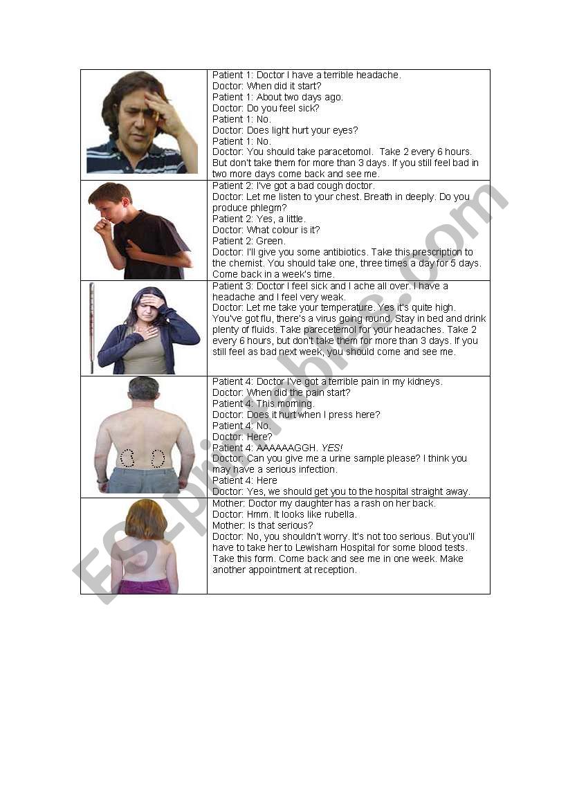Health worksheet