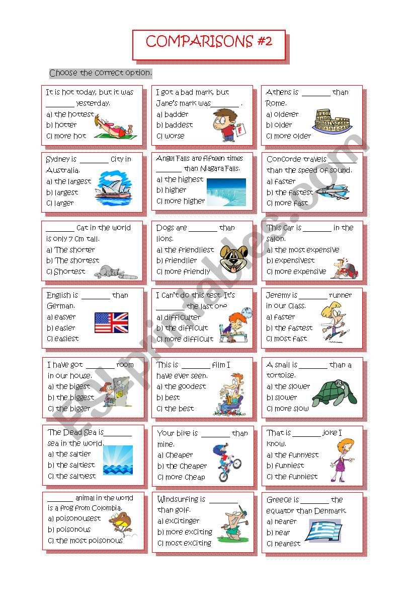 Comparisons #2(Comparative/Superlative)