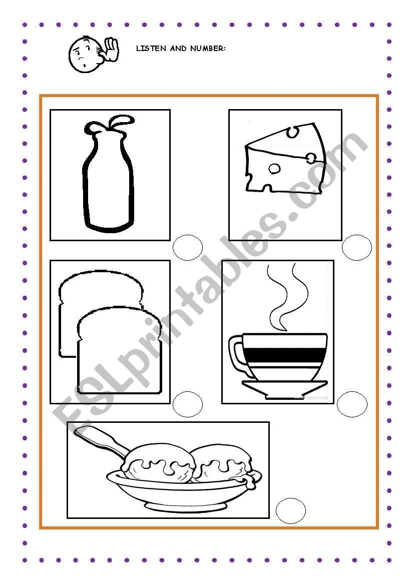 Food worksheet