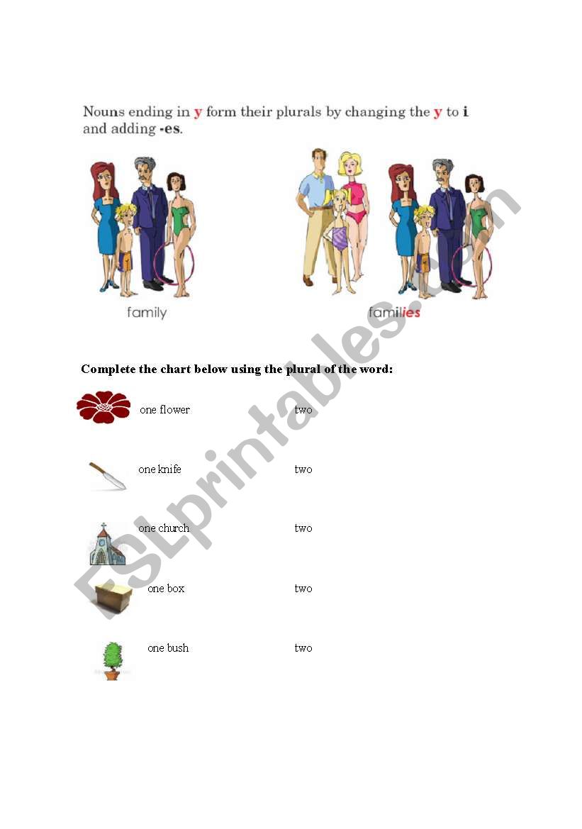 plural nouns sheet 2 worksheet