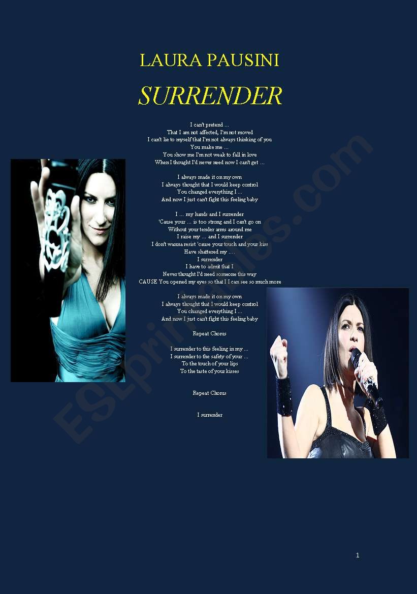 Listening - Laura Pausini - Surrender
