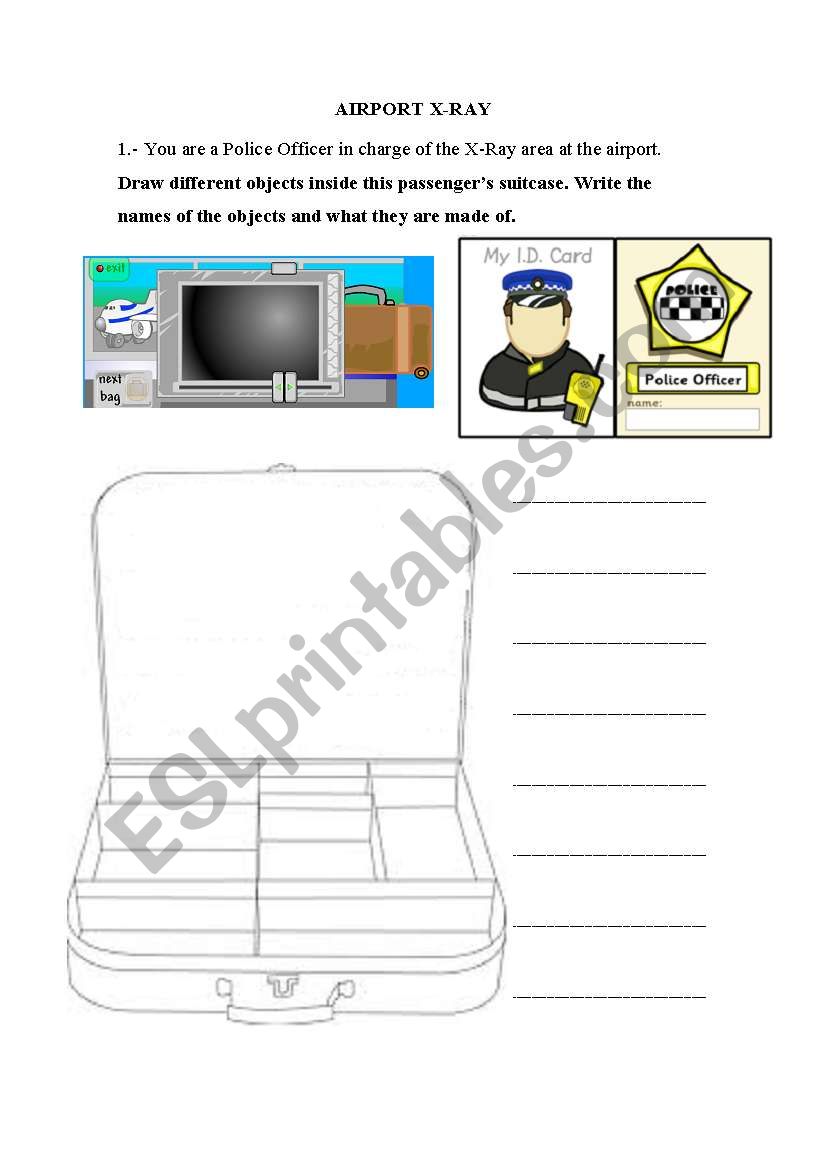 Materials worksheet