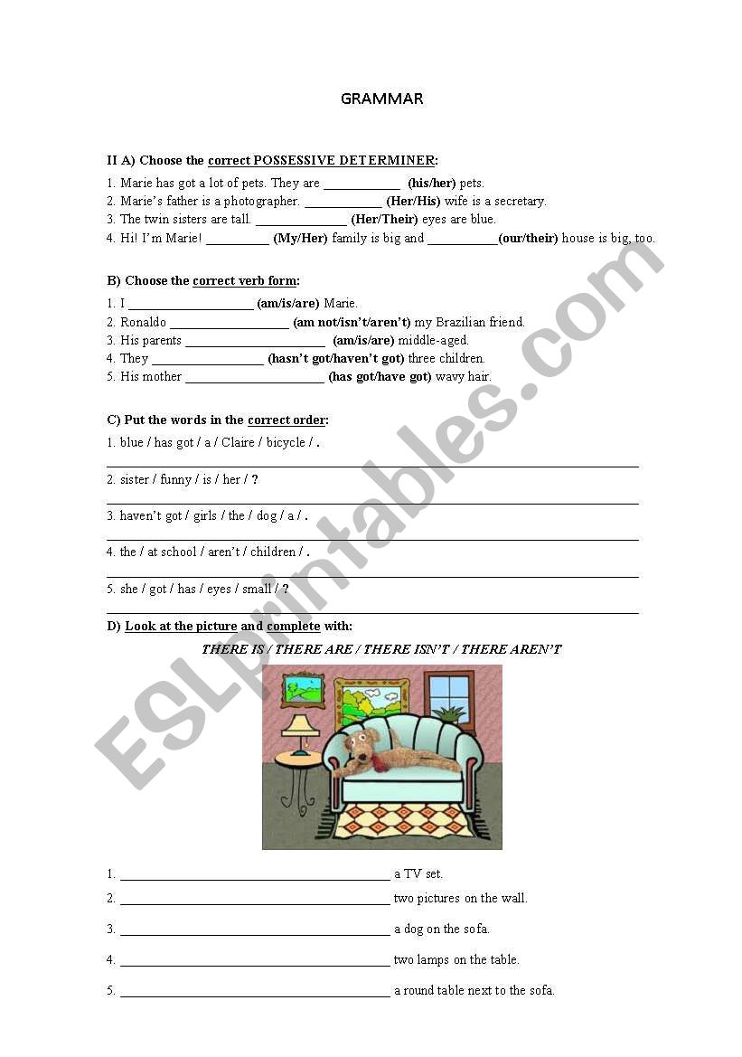 Test 5th grade part 2 worksheet