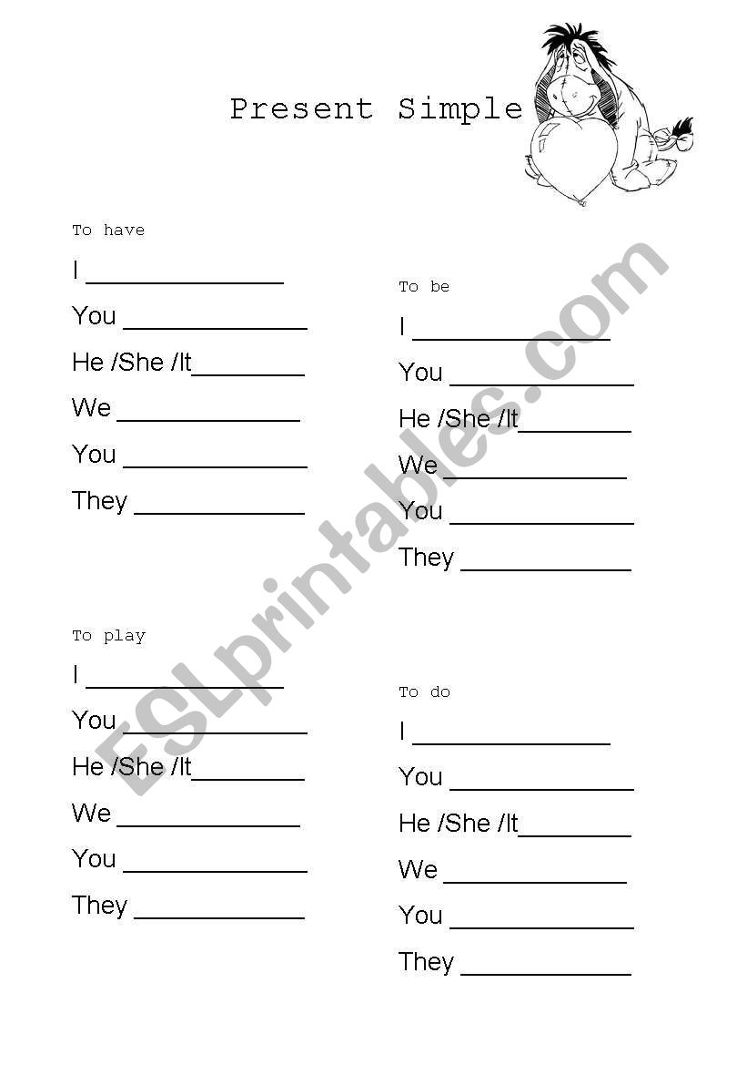 Present Simple worksheet