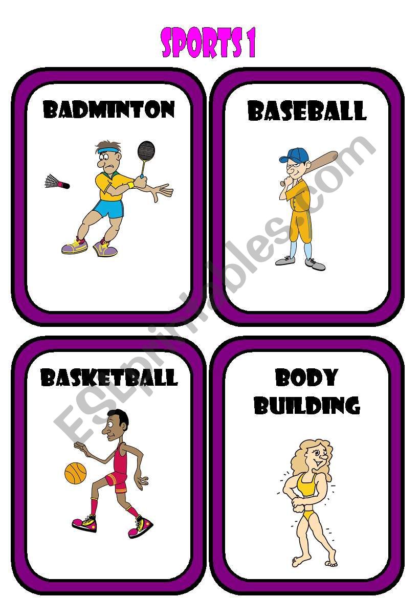 Sports * Part 1* worksheet