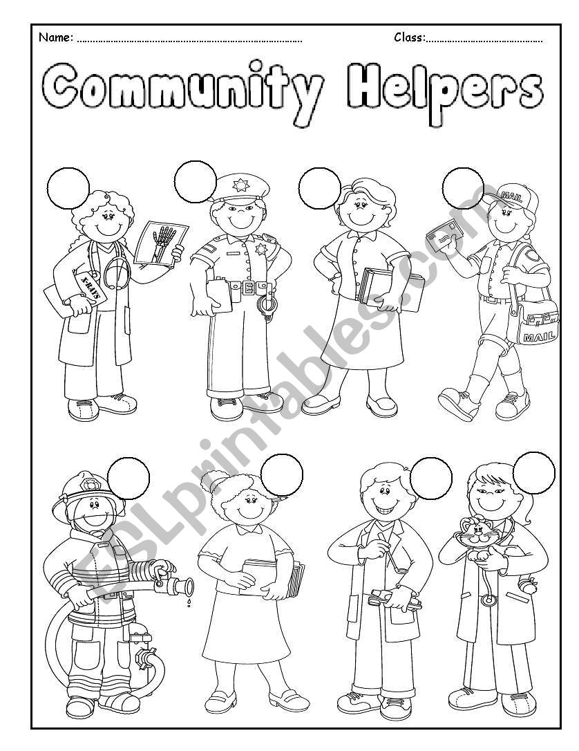 Community Helpers worksheet