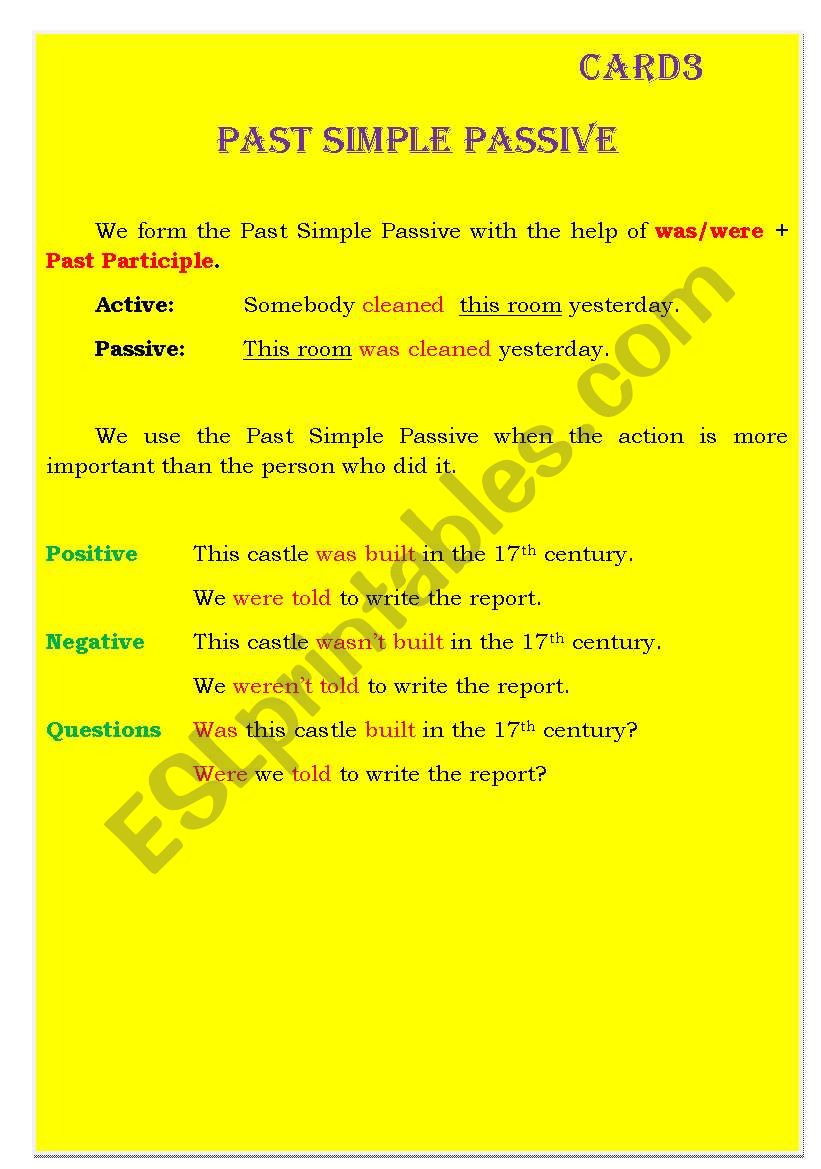Grammar worksheet