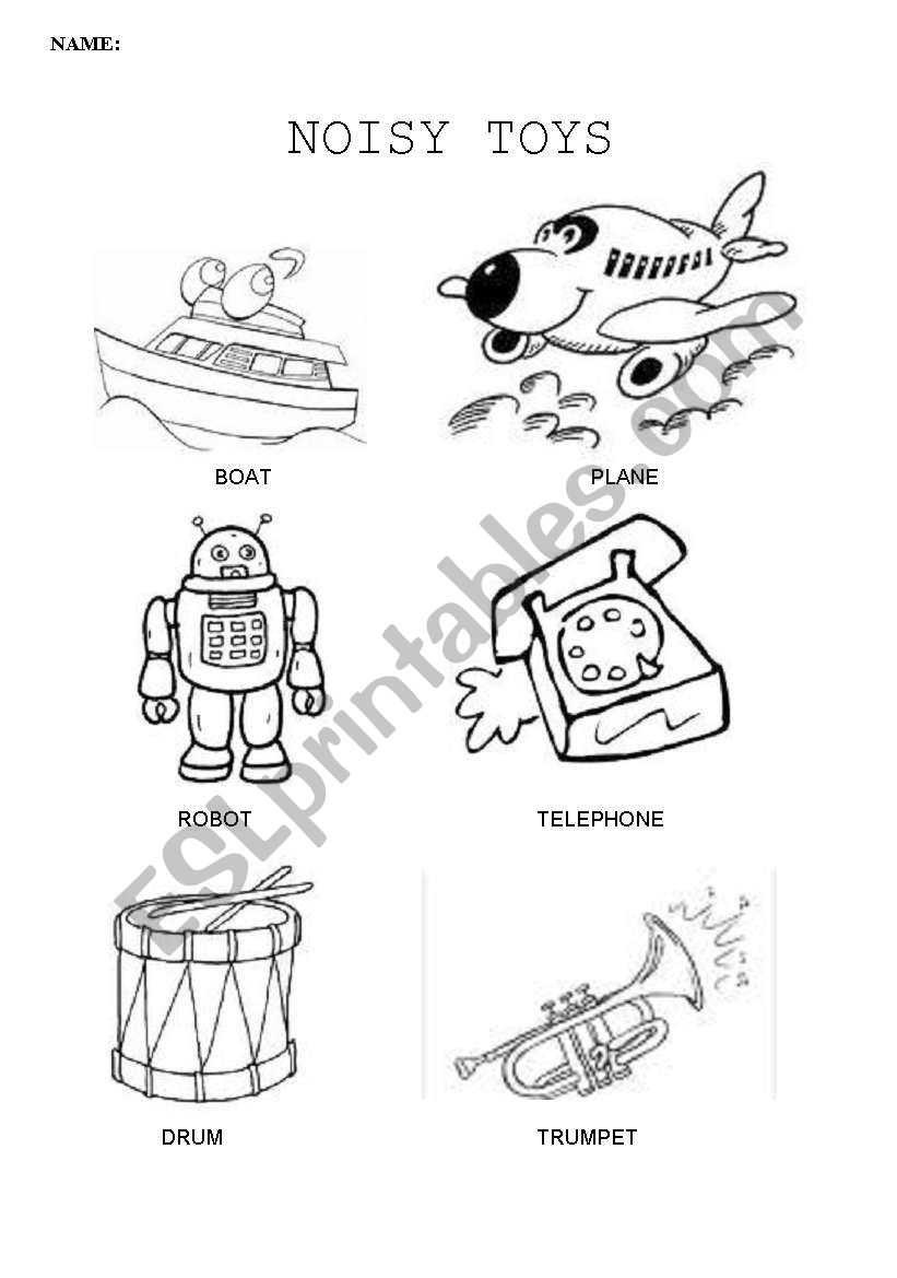 Toys worksheet