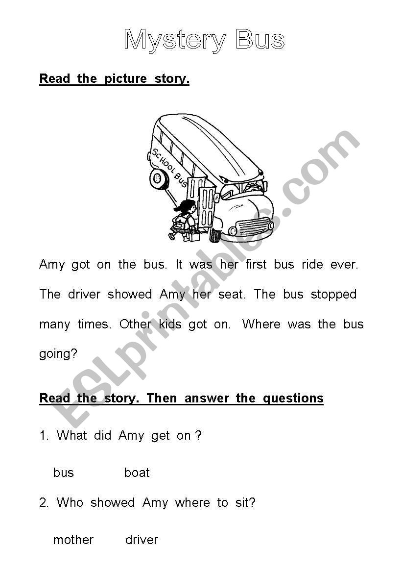 Reading Comprehension worksheet