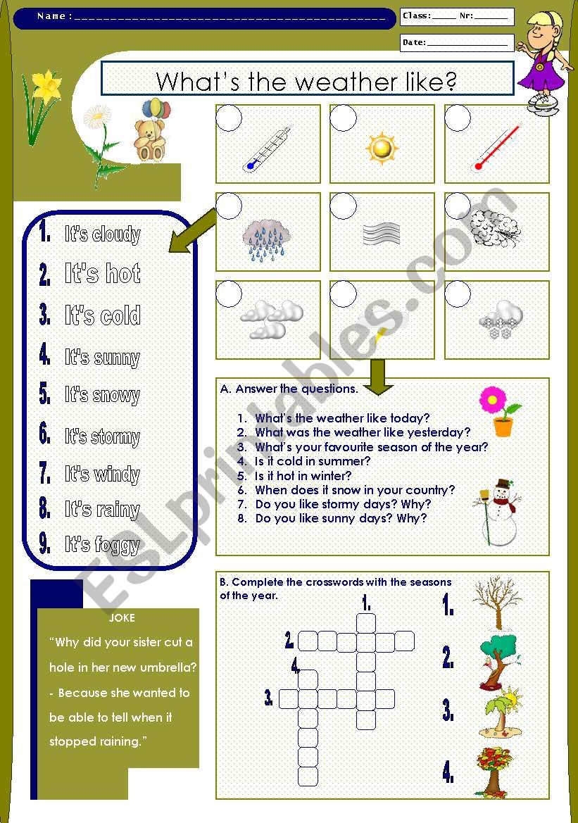 Weather (30.01.12) worksheet