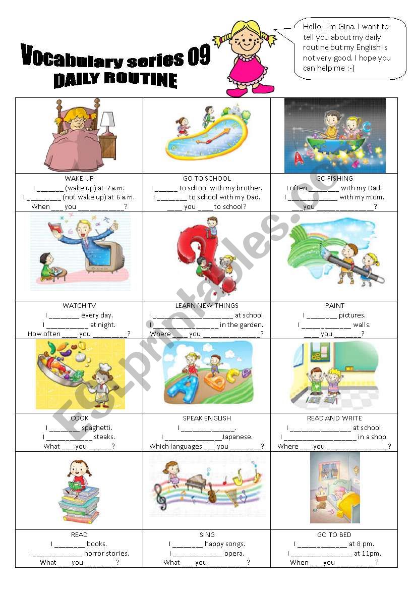 Present simple - complete the sentences
