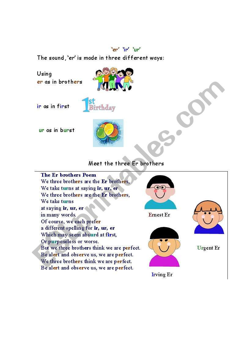 Teaching spellings through a poem