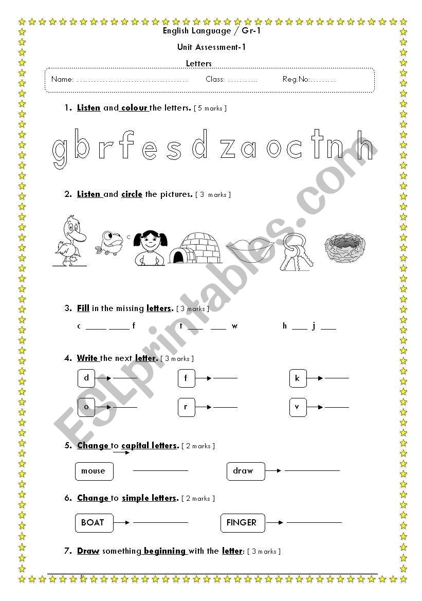 Alphabet  worksheet