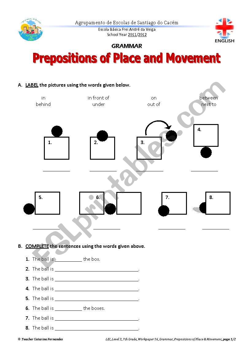 Prepositions of Place & Movement