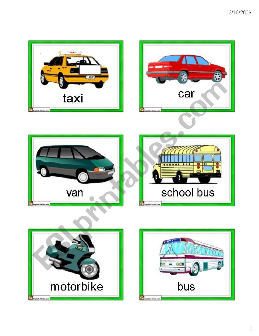 trasportation worksheet