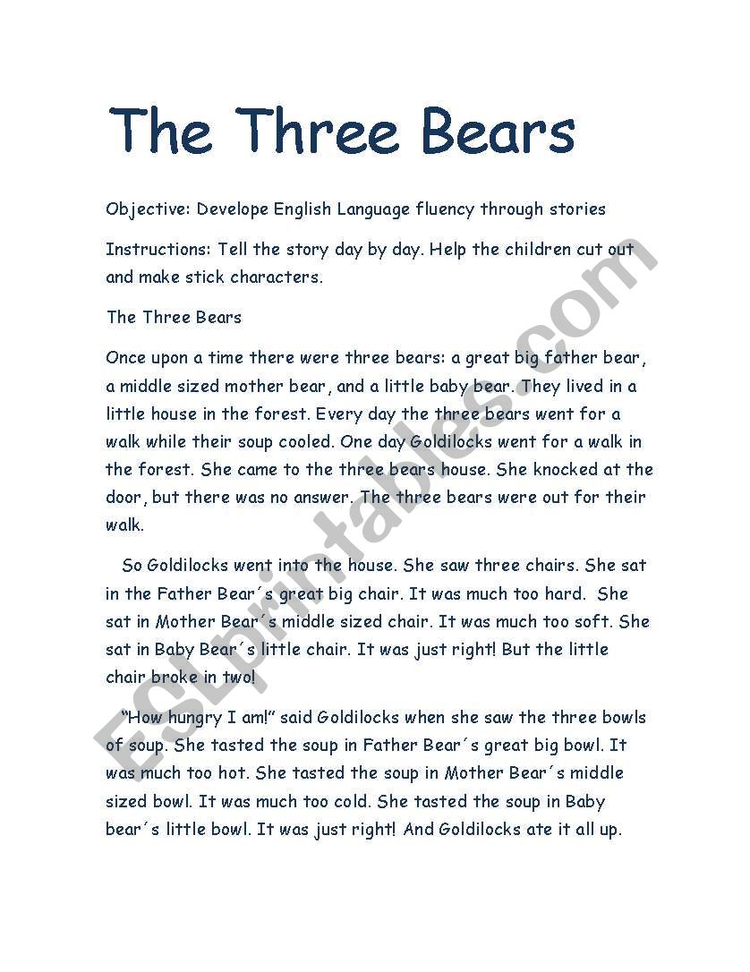 Goldilocks and the Three Bears