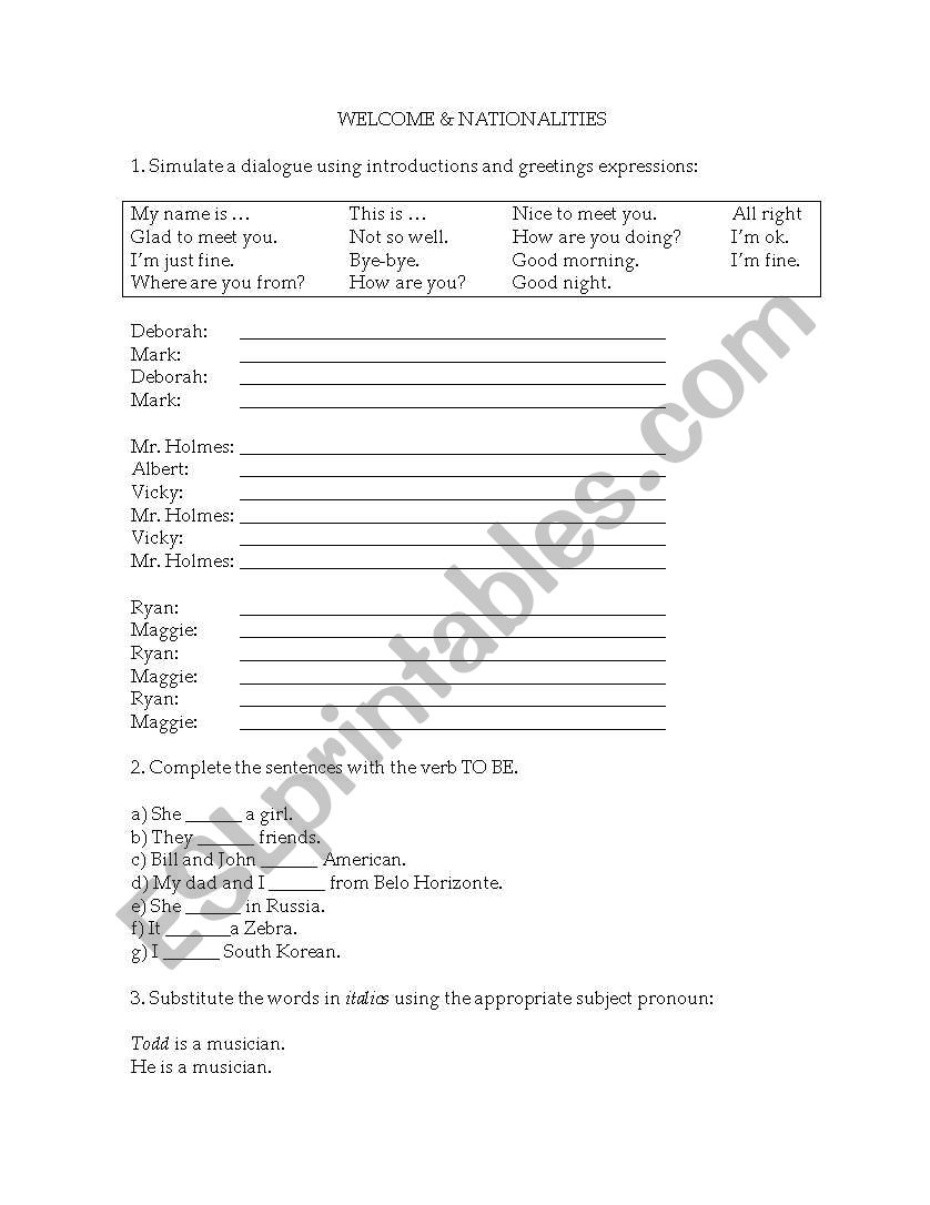 Grammar Review worksheet