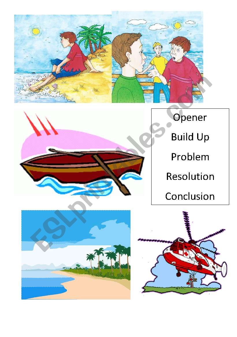 Rescue! Pictures to sequence worksheet