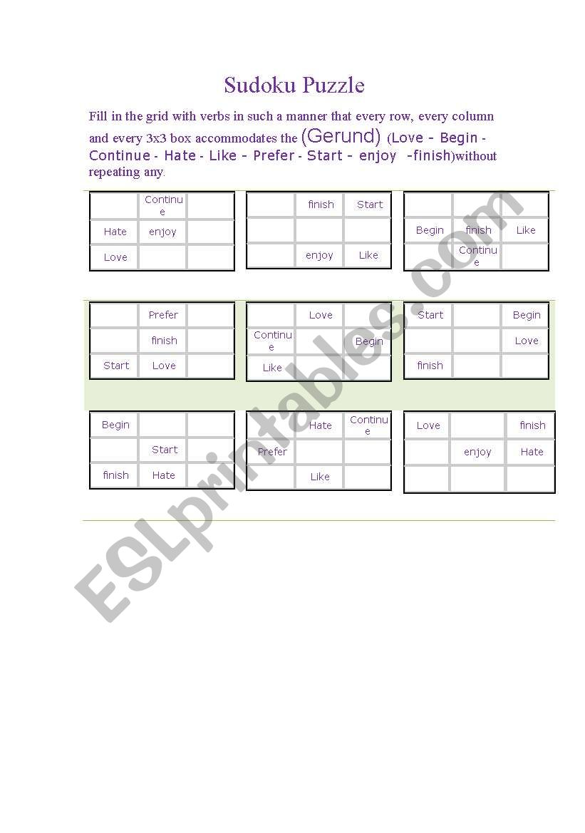 gerund-infinitive worksheet