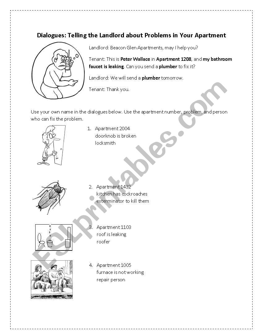 Dialogues with the Landlord about Rental Problems