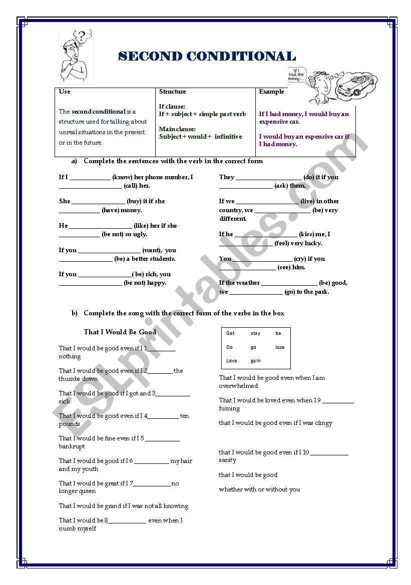 Second conditional worksheet