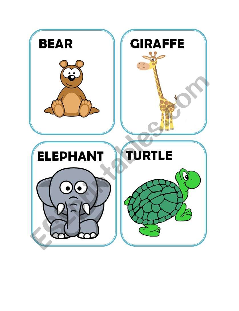 Animal Flashcards Part 1 worksheet