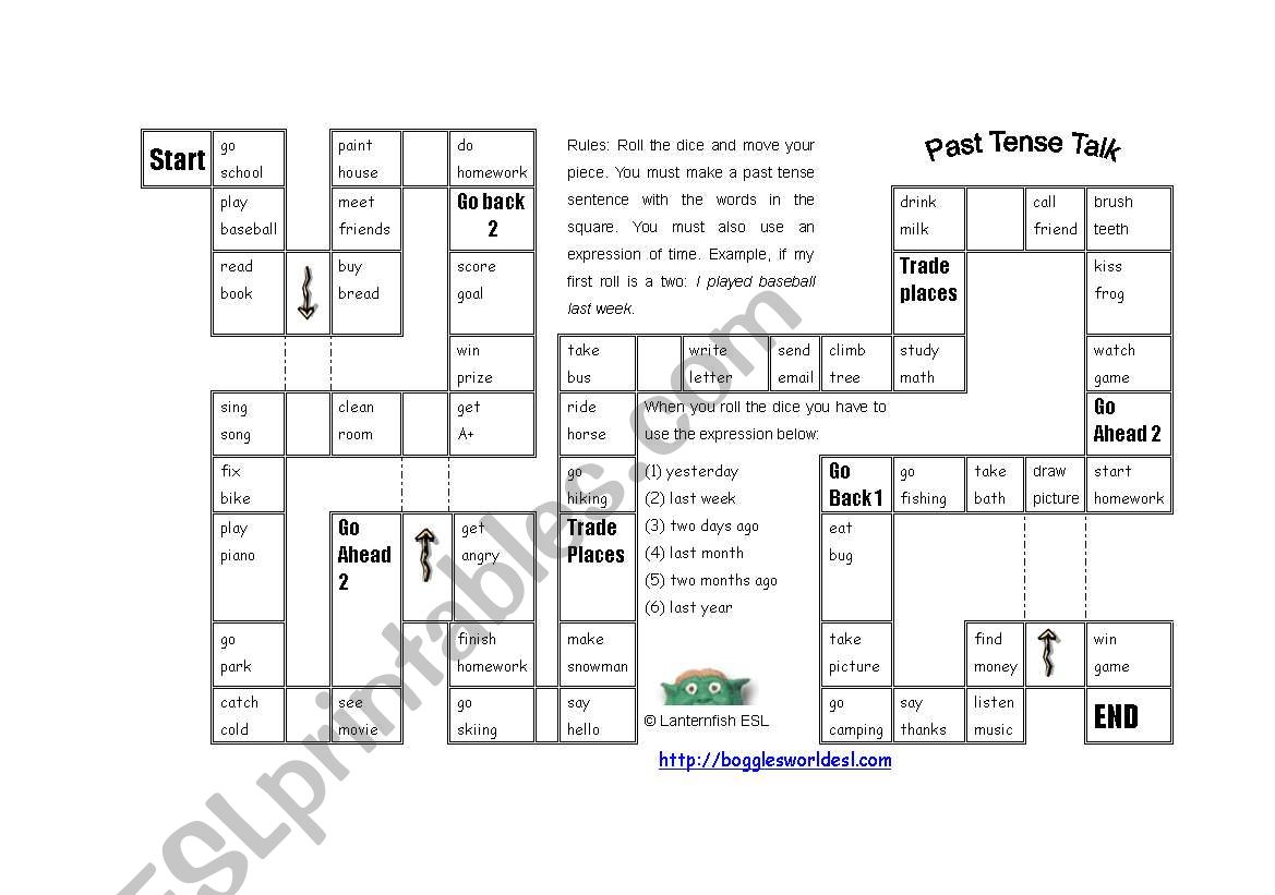 gameboard worksheet