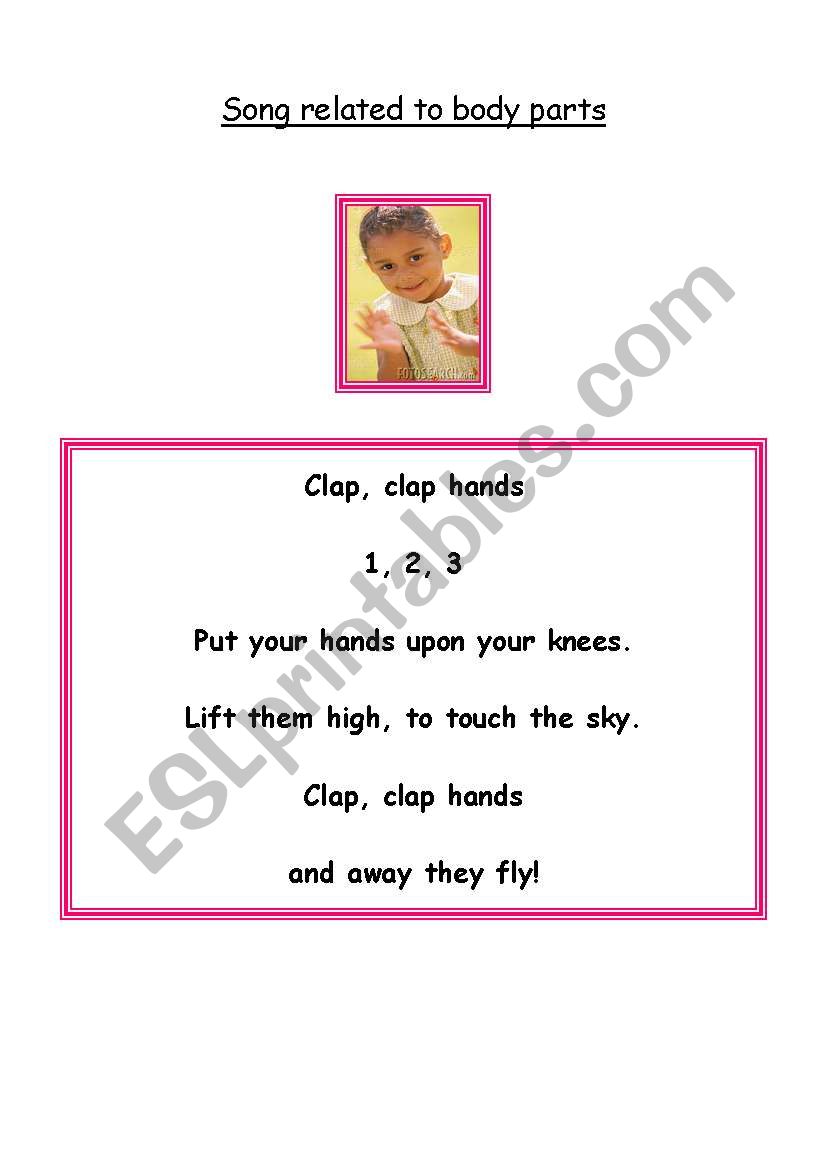 Clap clap hands worksheet