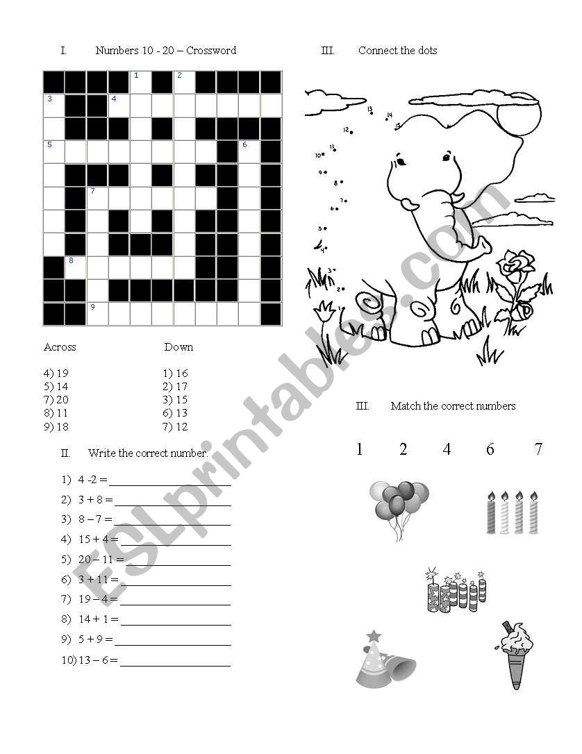 numbers 1-20 worksheet