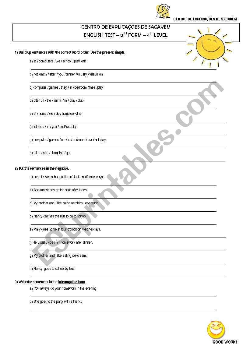 Present Simple or continuous worksheet