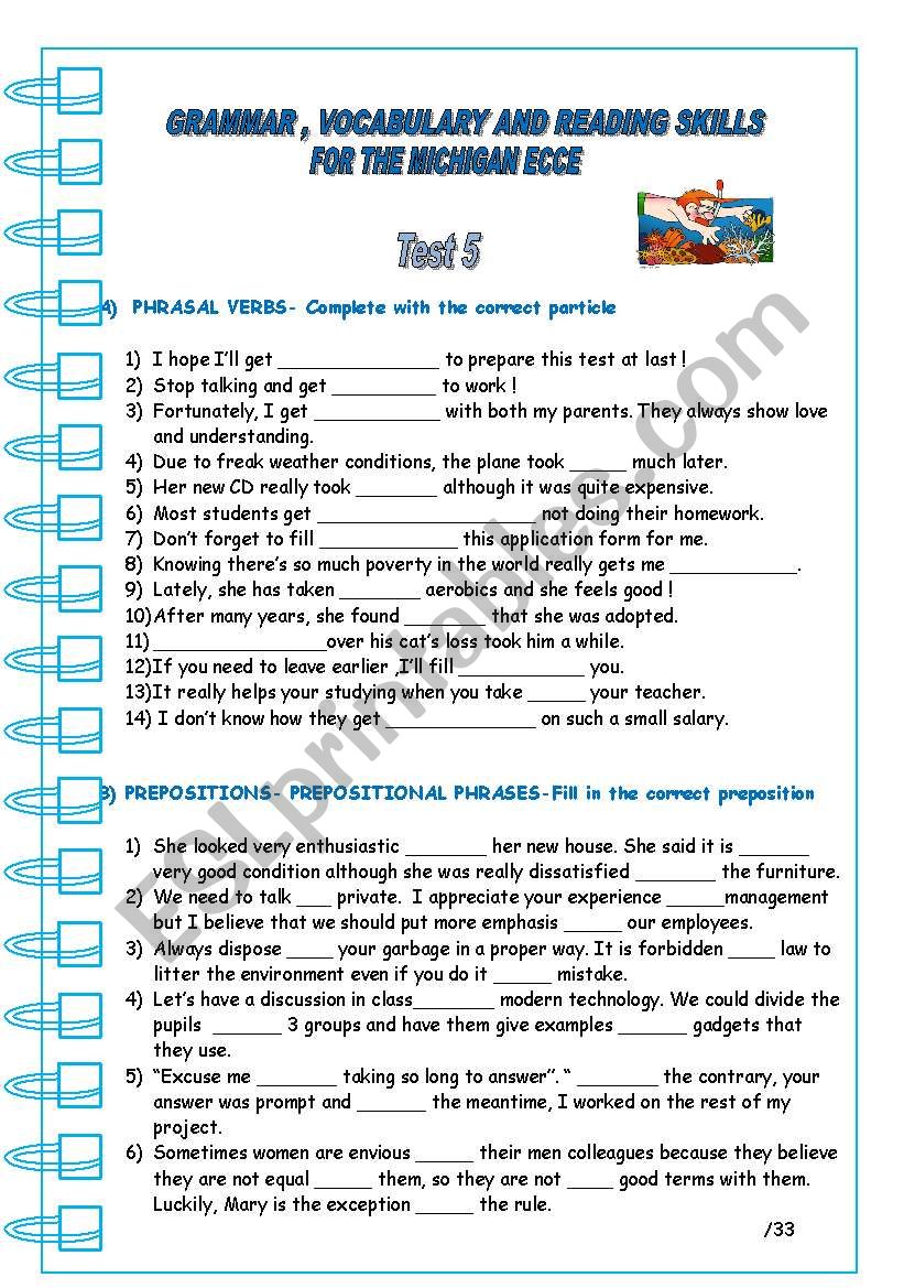 ECCE PRACTICE 5 worksheet