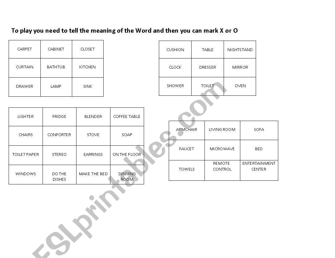 WHO - WHICH- WHERE tic tac toe