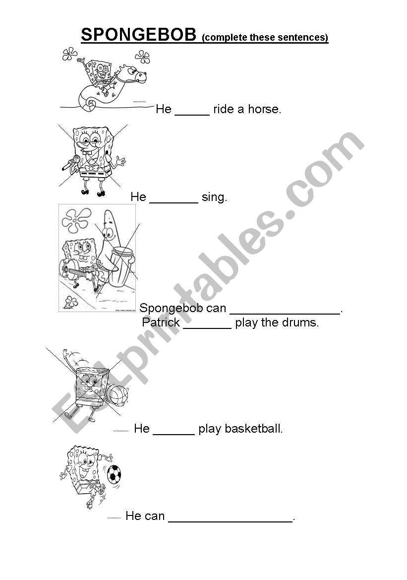 can_ spongebob worksheet