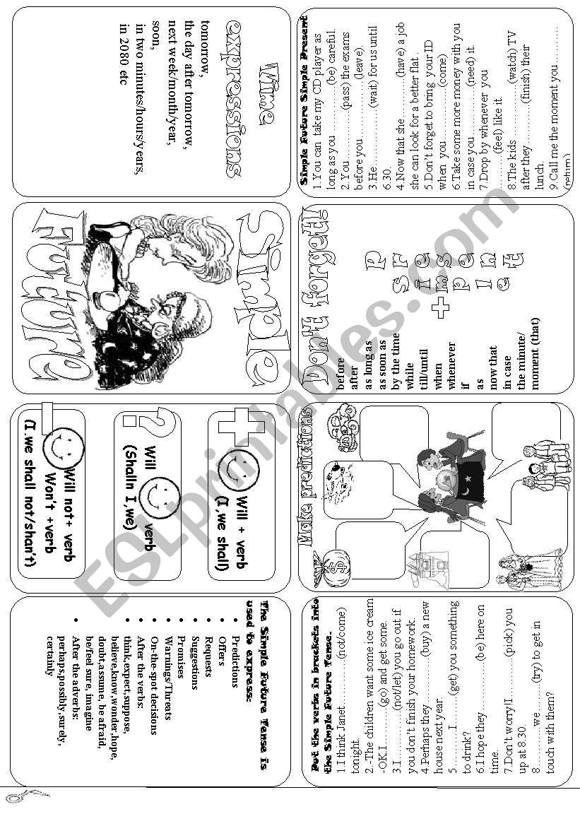 Simple Future minibook worksheet