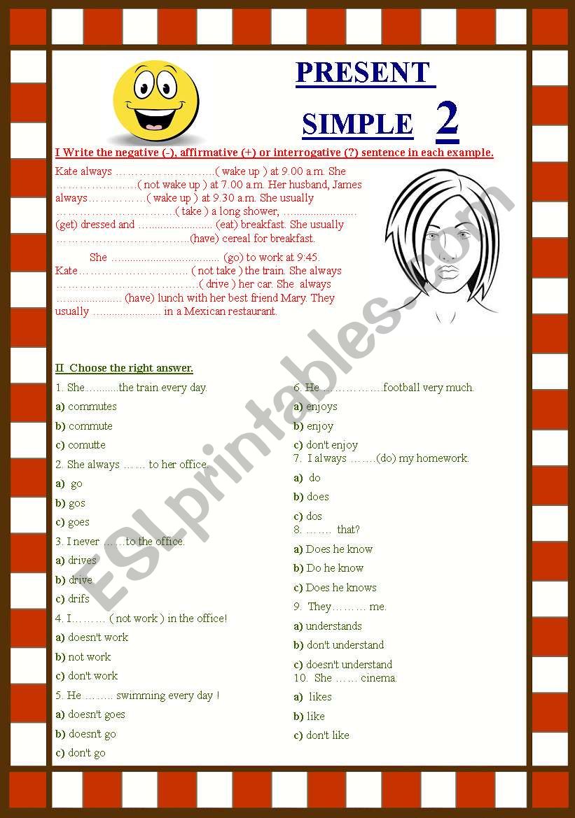 Present Simple 2/3 worksheet