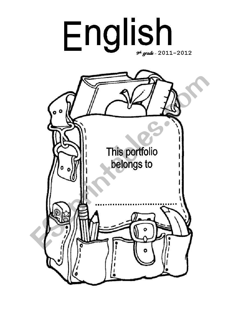 ENGLISH PORTFOLIO worksheet