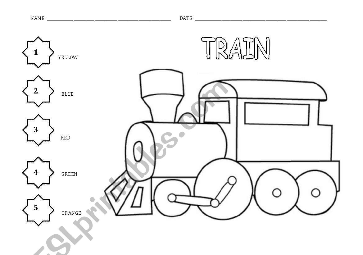 COLOURS CODE worksheet