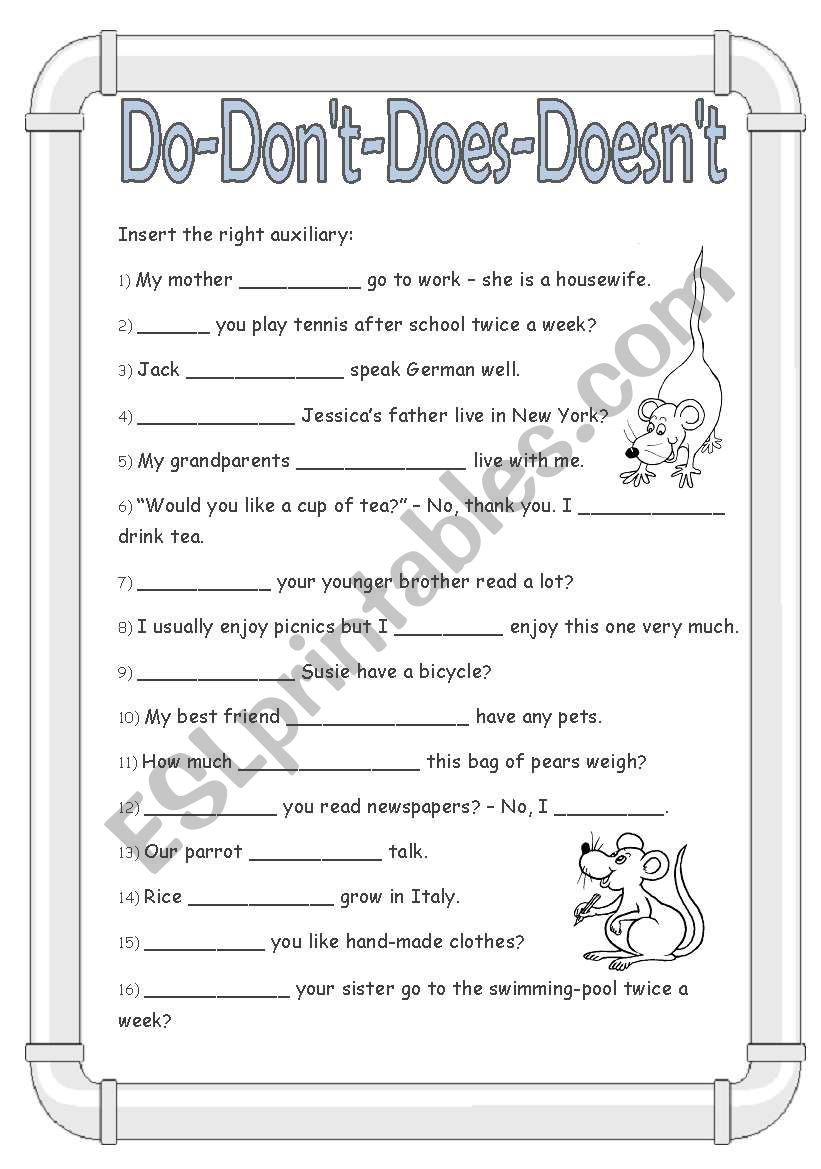 do-does worksheet