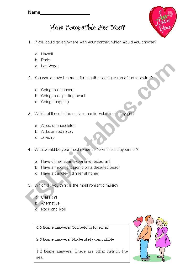 Compatibility Quiz worksheet