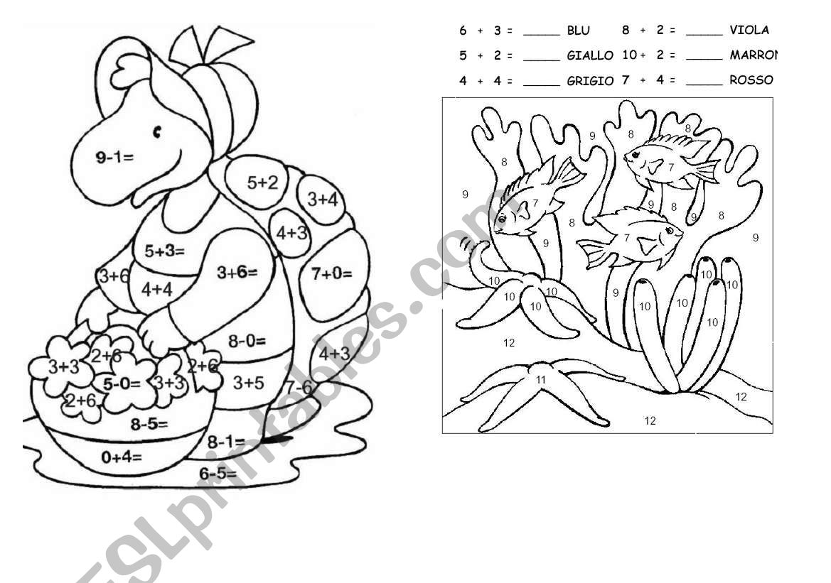 Numbers worksheet