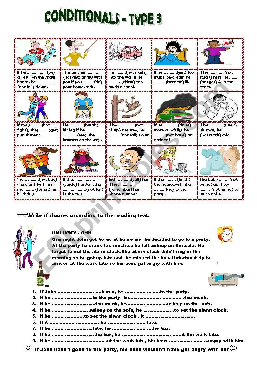 CONDITIONAL TYPE 3 worksheet