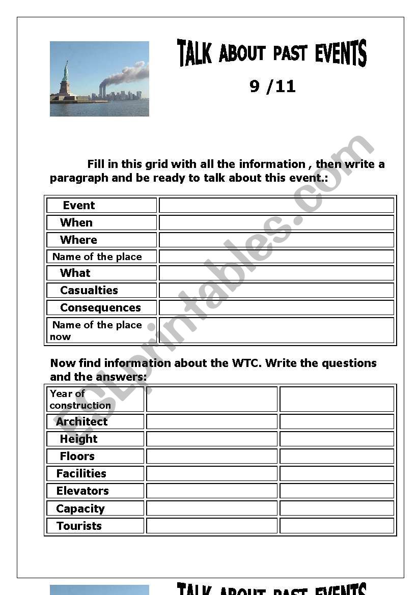 9/11     nine eleventh worksheet