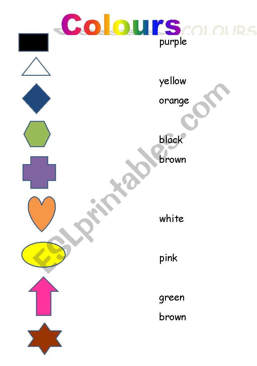 Colours worksheet