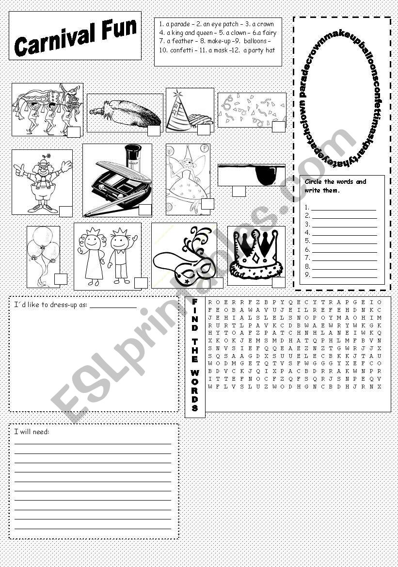 Carnival Fun worksheet