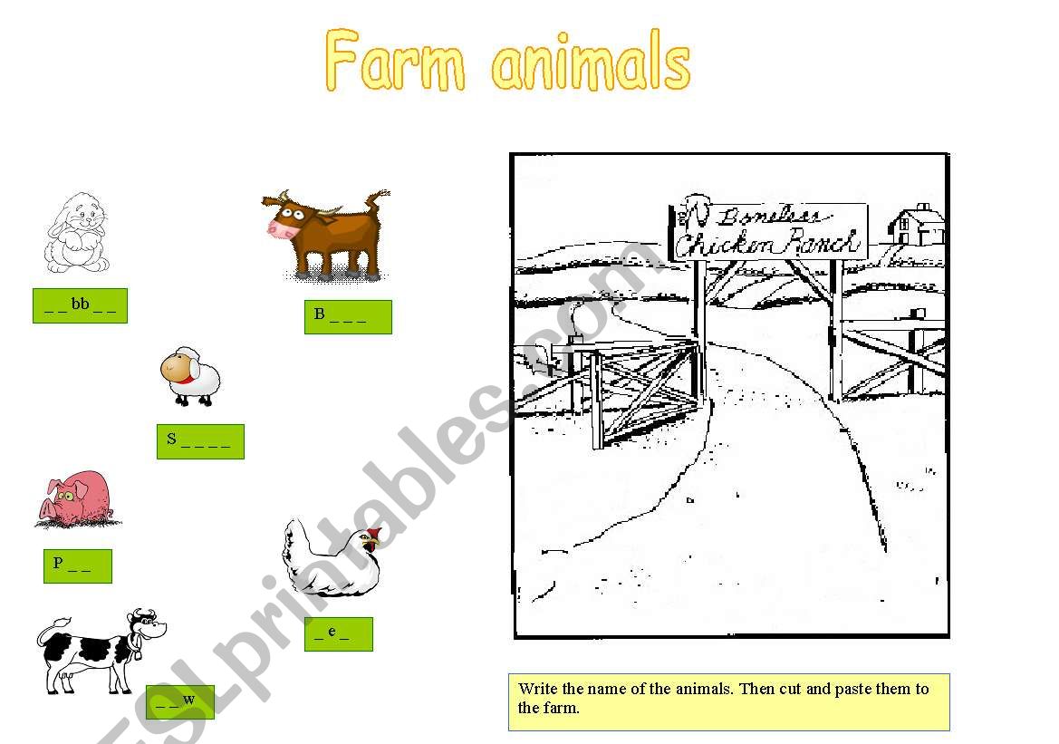 Farm Animals worksheet