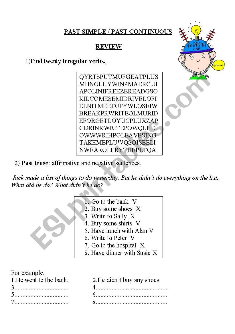 Past Simple/ Past Continuous worksheet