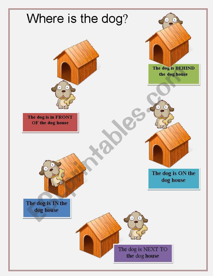 Prepositions for little kids worksheet