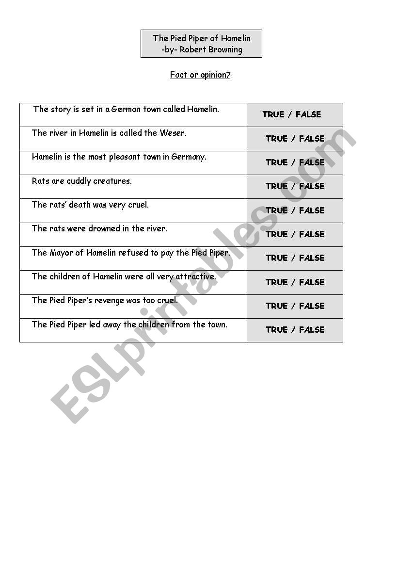 pied piper worksheet2 worksheet