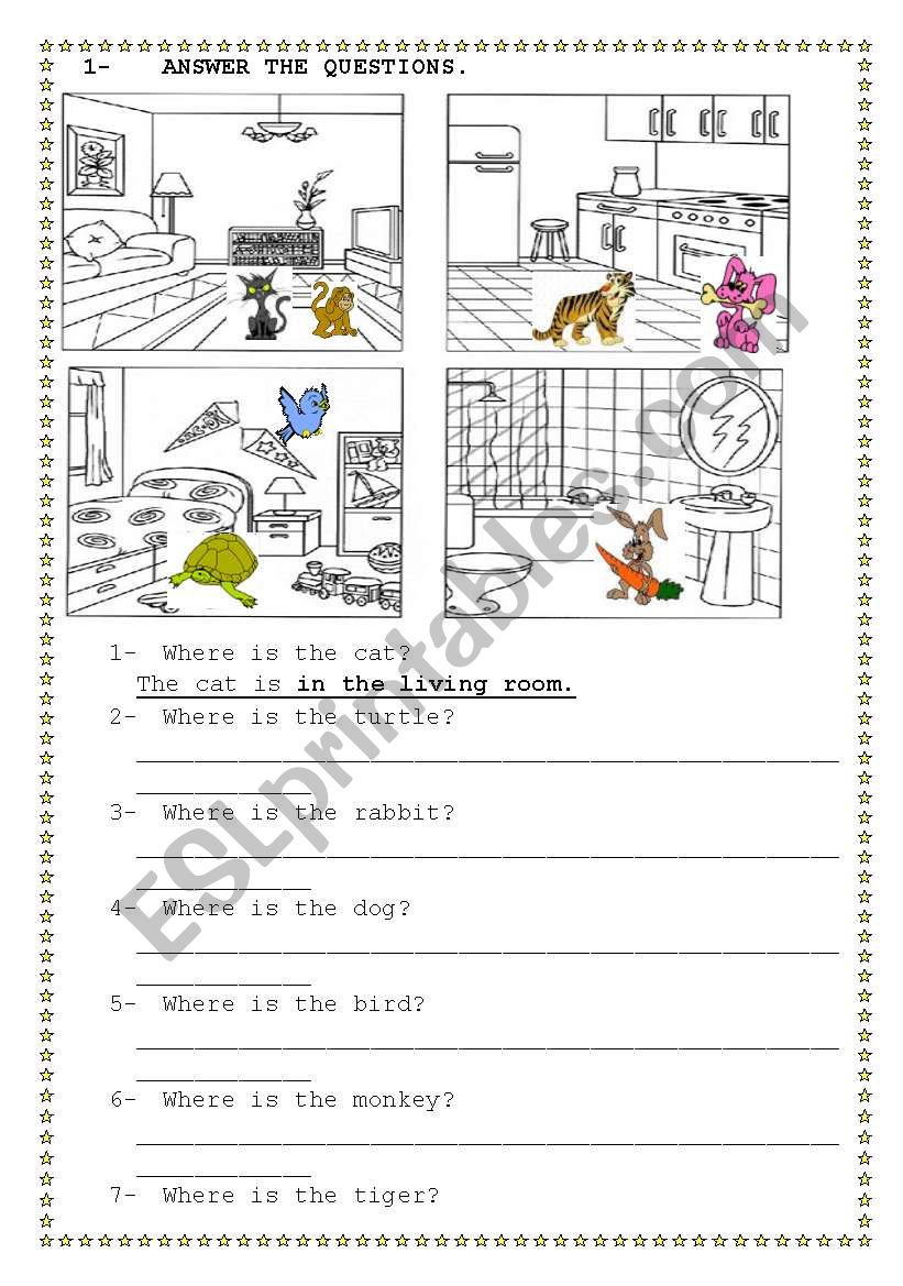 where are the animals worksheet